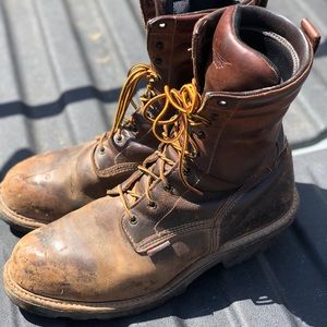 Red Wing 4420 Leather 9” Logger Work Boots 12 EE Wide safety toe